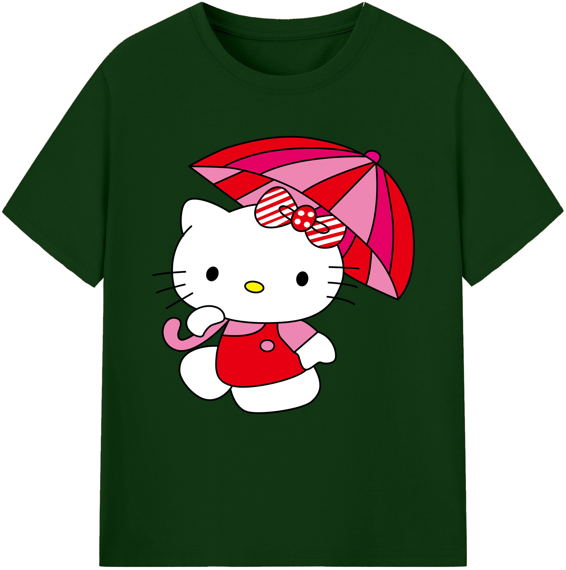 （画像用） Hello Kitty ハローキティ 綿100％半袖Tシャツ（フロントプリント）